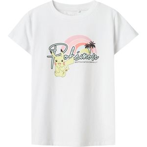 Name It - Nkfmora Pokemon Ss Nreg Top Box - Wit - T-shirt - Korte Mouwen