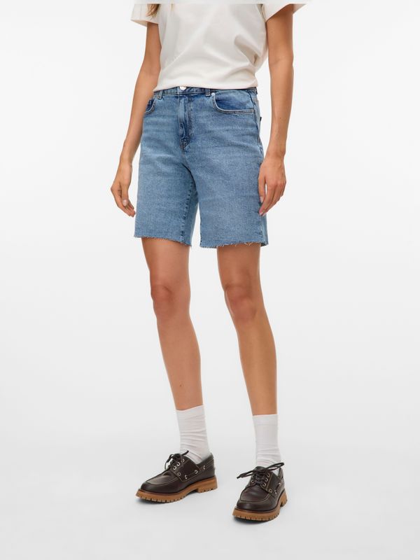 Denim Shorts - Blauw - Katoen - High Rise