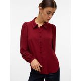 VERO MODA Bandplooibroek 'VMTANYA'  robijnrood