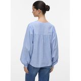 Vero Moda - Vmnika Ls Top Wvn Ga Noos - Blouse - Cashmere Blue - Dames