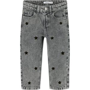 Name It mini meisjes spijkerbroek BELLA Medium Grey Denim STARS Mom Fit