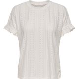 Only - Milla Frill Shirt - Off White - Dames