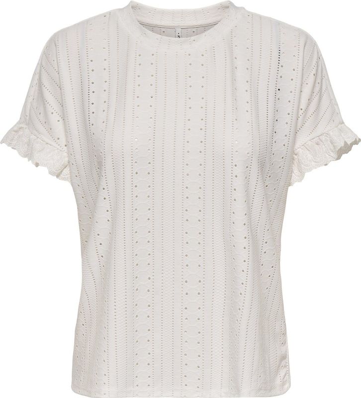 Only - Milla Frill Shirt - Off White - Dames