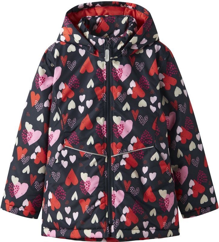 NAME IT - Tussenseizoen Jas - Jack - Met Afneembare Capuchon - Lange Mouwen - Print