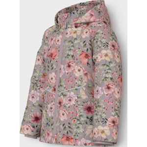 Name It - Maxi Pa Aop - Jas - Afneembare Capuchon - Polyester Vulling