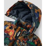 Name It - Max Pa Aop - Jas - Afneembare Capuchon - Lange Mouwen - Polyester Vulling