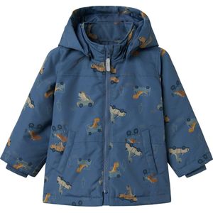 Name It - Max Pa Aop - Jas - Afneembare Capuchon - Lange Mouwen - Polyester Vulling