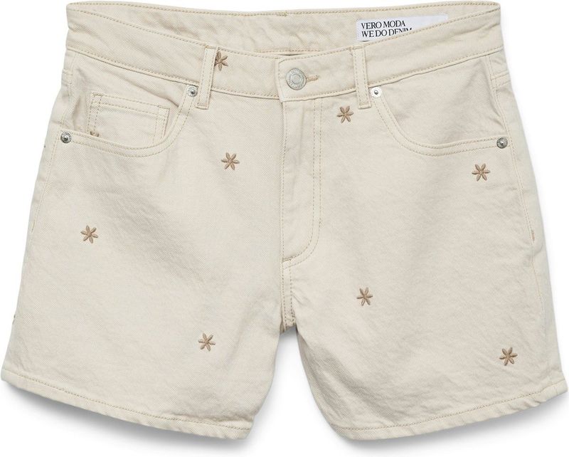 VERO MODA Dames Vmtess Mr Ecru Flower Shorts, ecru, M