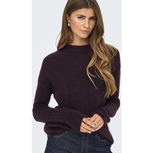 Only - ONLCAMILLA O-NECK L/S - Gebreide Trui - Winetasting - Regular Fit