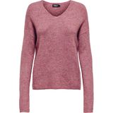 Only - Camilla - Gebreide Pullover - Mêlee - Regular Fit - V-hals