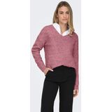 Only - Camilla - Gebreide Pullover - Mêlee - Regular Fit - V-hals