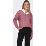 Only - Camilla - Gebreide Pullover - Mêlee - Regular Fit - V-hals