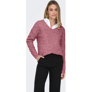 Only - Camilla - Gebreide Pullover - Mêlee - Regular Fit - V-hals