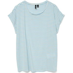 Vero Moda Rundhalsshirt »VMAVA PLAIN SS TOP STRIPE GA JRS NOOS«
