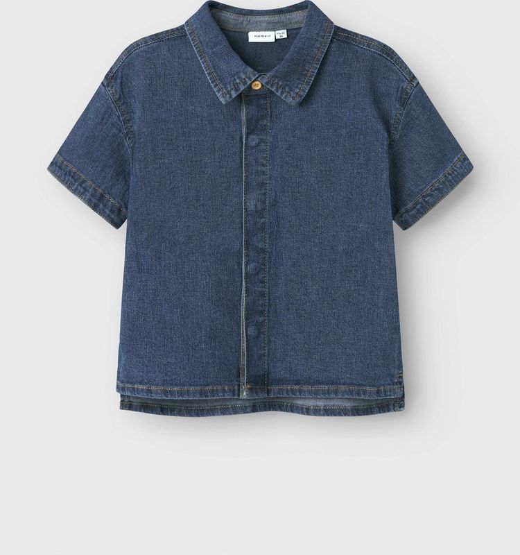 Shirt - Denim - Korte Mouwen - Regular Fit