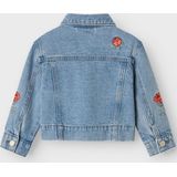 Name It - Nmfconny Emb Dnm Jacket - Jeansjas - Lichtblauw - Geborduurd - Drukknop