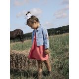 Name It - Nmfconny Emb Dnm Jacket - Jeansjas - Lichtblauw - Geborduurd - Drukknop