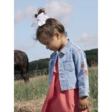 Name It - Nmfconny Emb Dnm Jacket - Jeansjas - Lichtblauw - Geborduurd - Drukknop