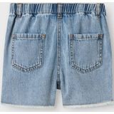 Short - Denim - Blauw - Regular Fit - Verstelbare Taille
