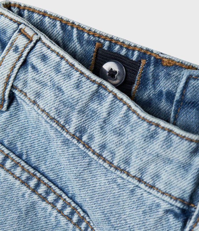 Denim - Denim Short - Korte Broek - Wijde Broekspijpen - Verstelbare Taille