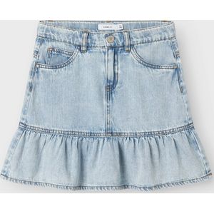 Denim Rok - Blauw - Katoen - Verstelbare Taille