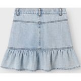 Spijkerrok - Blauw - Denim - Verstelbare Taille - Voorzakken