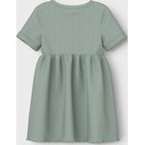 Jurk - Verticaal Gestreept - Ribgebreide Stof - Korte Mouwen - Regular Fit