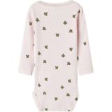 NAME IT - NBFFLOWERKAB LS BODY BOX - Bodies - Roze - Ribtricot