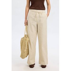 SELECTED FEMME - SLFJOHANNE - Damesbroek - Beige - Wide Leg High Waist