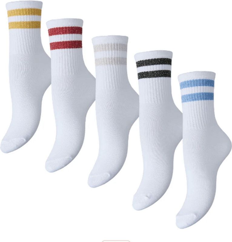 Sokken - 5-pack - Multikleur - 90% Polyester, 6% Elastan, 4% Metalliske Fibre