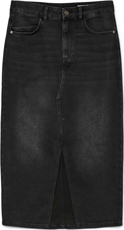 Denim - Spijkerrok - Blauw - Katoen - Hoge Taille