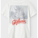 Name It T-Shirt - NkmHort - Bright White - Name It - 7-8 jaar (122-128) - T-Shirts