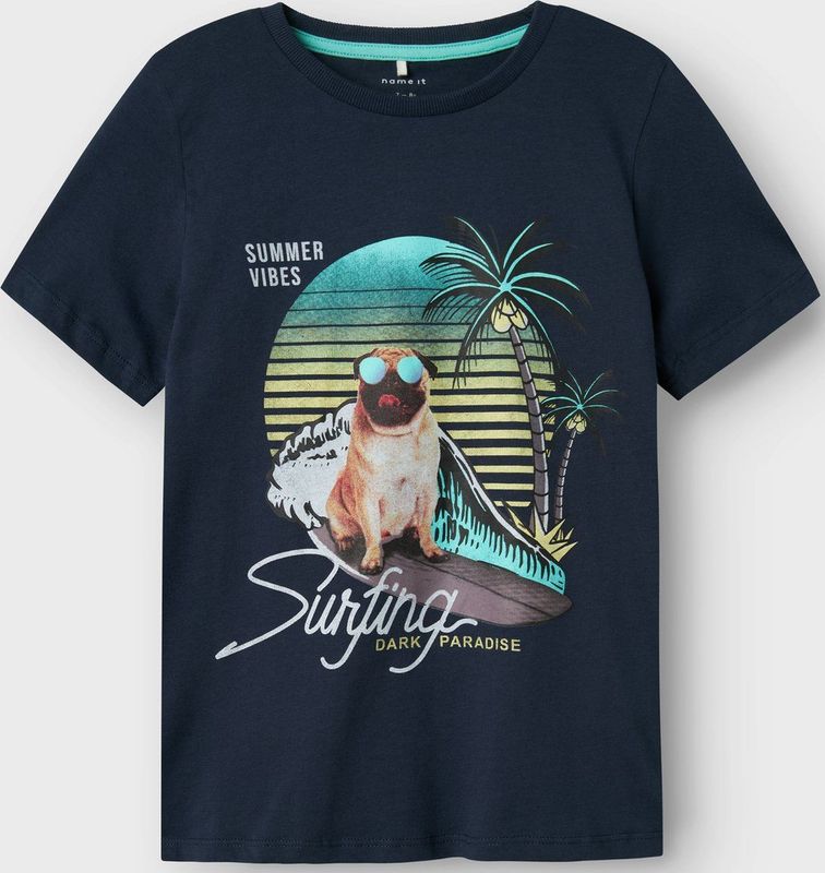 Top - Fotoprint - Jersey - Korte Mouwen - Regular Fit