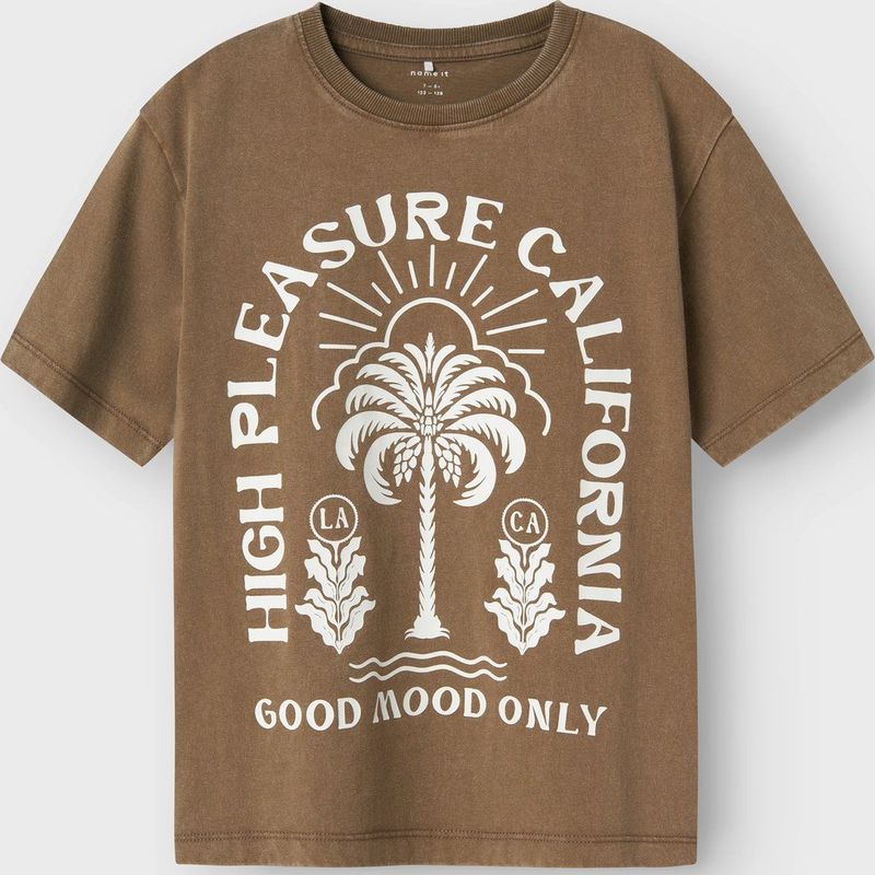 Top - Rubberen Print - Jersey - Korte Mouwen - Regular Fit