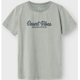 Name It - Nkmhaldi SS Top Box - Slate Gray - T-shirt - Korte Mouwen