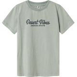 Name It - Nkmhaldi SS Top Box - Slate Gray - T-shirt - Korte Mouwen