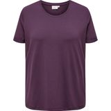 ONLY - CARMOSTER S/S FOLD UP TOP JRS NOOS - Shirt - Mauve wine - Korte Mouwen