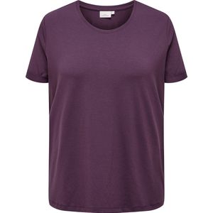 ONLY - CARMOSTER S/S FOLD UP TOP JRS NOOS - Shirt - Mauve wine - Korte Mouwen