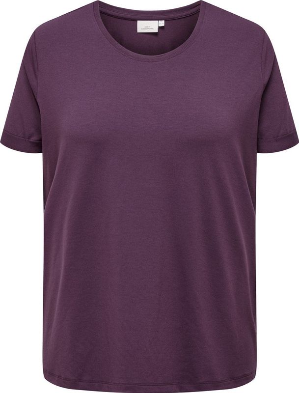 ONLY - CARMOSTER S/S FOLD UP TOP JRS NOOS - Shirt - Mauve wine - Korte Mouwen