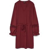 Vmcalva - Korte Jurk - V-Hals - Lange Mouwen - Zwart - Regular Fit