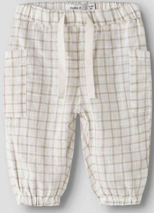 Name It - Nbmhalom - Herenbroek - Wit - Normale Pasvorm - Verstelbare Tailleband