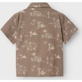 Shirt - All-Over Print - Geweven Stof - Korte Mouwen - Blousekraag