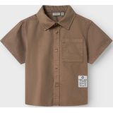 Biologisch Katoen Overhemd - Lichtblauw - Regular Fit - Korte Mouwen - Blousekraag