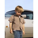 Biologisch Katoen Overhemd - Lichtblauw - Regular Fit - Korte Mouwen - Blousekraag