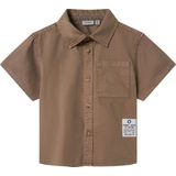 Biologisch Katoen Overhemd - Lichtblauw - Regular Fit - Korte Mouwen - Blousekraag