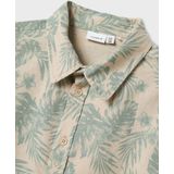 Overhemd - Linnenlook - Blauw - Normale Pasvorm - Kent-kraag