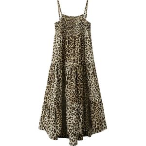 Name It - NkfVinaya - Cocktailjurk - Zwart/Leopard - Katoen
