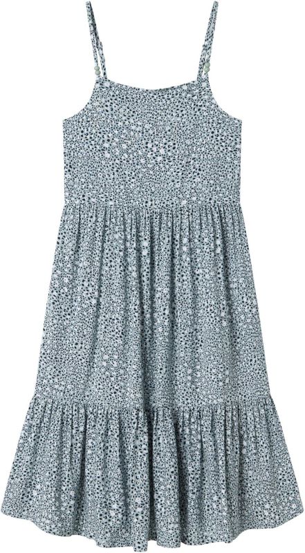 Jurk - All-over Print - Mouwloos - Vierkante Hals