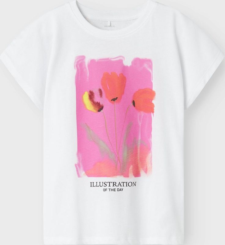 Print T-shirt - Multi - Jersey - Korte Mouwen - Ronde Hals