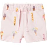 Short - Print - Ongeborstelde Sweatstof - Verstelbare Taille